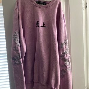 Embroidered Japanese style sweater fitting for men or women with rare design